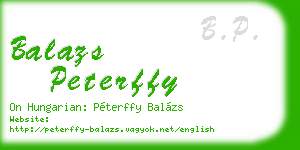 balazs peterffy business card